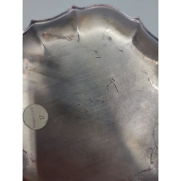 Chippendale Happy Anniversary Silver Plated Candy Dish Engraved - Picture 5 of 5